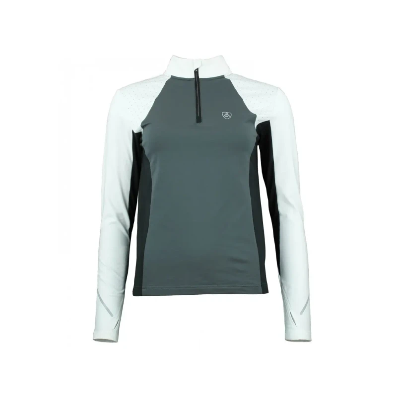 Image of Womens 1st skin t-shirt with zip Peak Mountain Blanc Female S