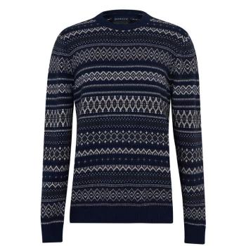 Image of Howick Cable Knit Sweater - Navy