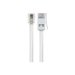 Image of Maplin RJ11 to BT- 431A Telephone Modem Lead 3m - White