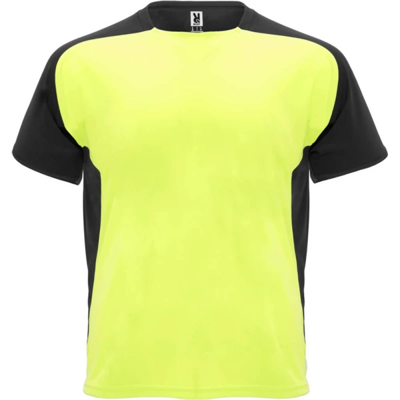 Image of ROLY Bugatti Short-Sleeved Sports T-Shirt in Bright Yellow Size: 4 Years Bright Yellow Unisex 4 Years