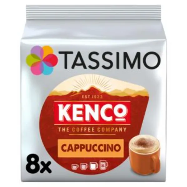 Image of Tassimo Kenco Cappuccino Coffee 8 Pods