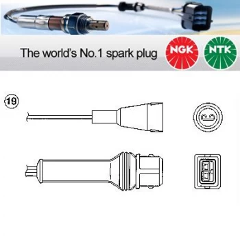 Image of 1x NGK NTK Oxygen O2 Lambda Sensor OZA446-E50 OZA446E50 (0204)