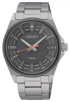 Image of Seiko SUR507P1 Mens Grey Dial Stainless Steel Watch
