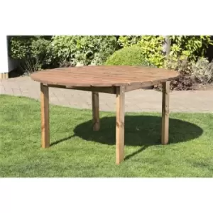 Image of Charles Taylor Wooden Medium Round Garden Dining Table 6 Seater