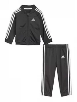 Image of Boys, Adidas Infant Unisex I 3s Tracksuit Tricot, Black/White, Size 2-3 Years