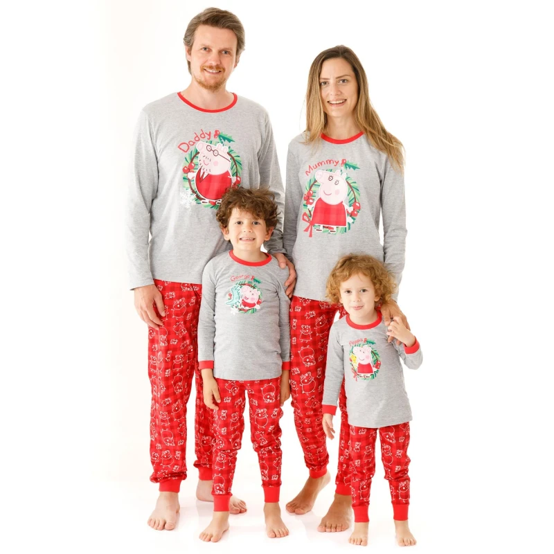 Image of Peppa Pig Long Sleeve Long Leg Pyjama Set Red female