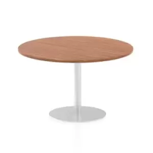 Image of Italia Poseur Table Round 1200 Top 725 High Walnut