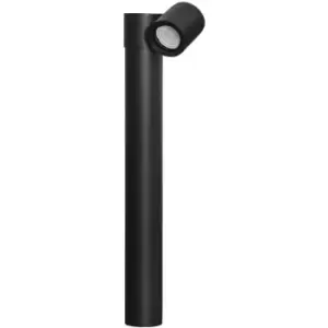 Image of Hartford Outdoor Bollard Black Aluminium Glass LED GU10 1x7W IP54 - Merano