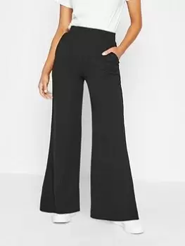 Image of PixieGirl Petite Scuba Crepe Wide Leg Trouser, Black, Size 16, Women