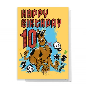 Image of Scooby Doo 10th Birthday Greetings Card - Large Card