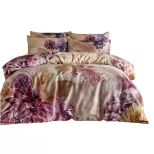 Image of Paoletti Saffa Floral Duvet Cover Set (Single) (Multicoloured)