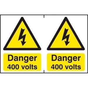 Image of ASEC Danger 400 Volts 200mm x 300mm PVC Self Adhesive Sign
