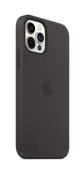 Image of Apple Silicone Case with MagSafe for iPhone 12/12 Pro - Black