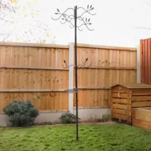 Image of Premium Hammertone Deluxe Bird Feeding Station with Leaf Design 10 Hooks