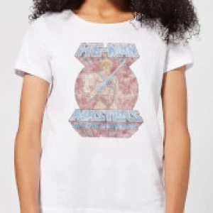 Image of He-Man Faded Womens T-Shirt - White - S