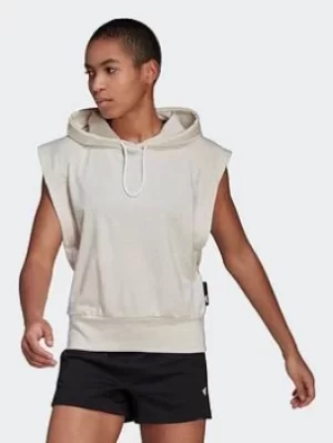 Image of adidas Studio Lounge Hooded Tee, Multi, Size L, Women