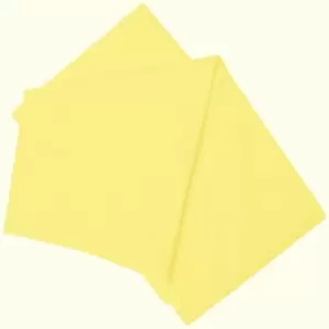 Image of 200 Thread Count Cotton Percale Flat Sheet (Single) (Lemon) - Lemon - Belledorm