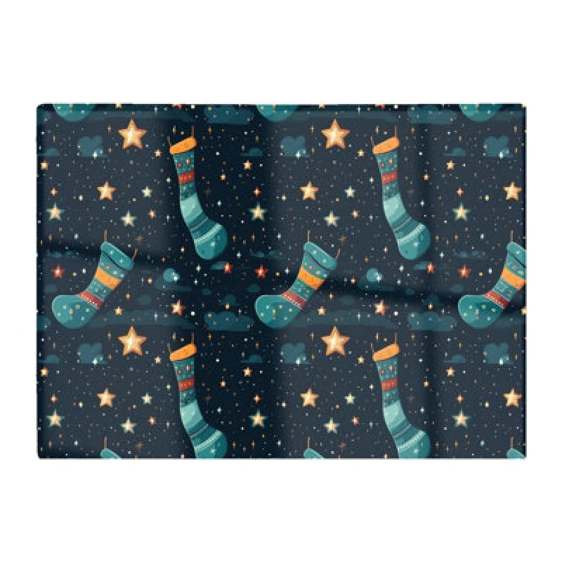 Image of Warren Reed Designer Christmas Stocking In A Starry Night Sky Glass Chopping Board