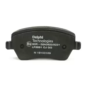 Image of DELPHI Brake pad set MERCEDES-BENZ,RENAULT,NISSAN LP3551 410604076R,410604775R,410608481R 7701208422,7701209164,8660004726,8671016692,410608481R