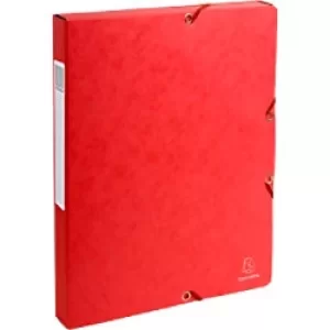 Image of Exacompta Elasticated Box File 25mm, A4, Red, Pack of 8
