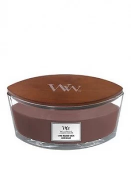 Image of Woodwick Ellipse Candle ; Stone Washed Suede