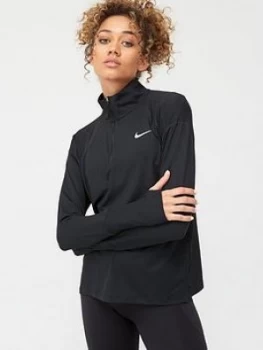 Image of Nike Running Long Sleeve Element Zip Top - Black
