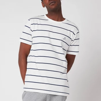 Image of GANT Mens Breton Stripe T-Shirt - Eggshell - M