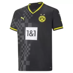 Image of Puma Borussia Dortmund Away Shirt 2022 2023 Juniors - Black