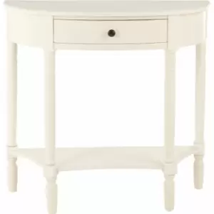 Image of Heritage 1 Drawer Antique White Console Table - Premier Housewares