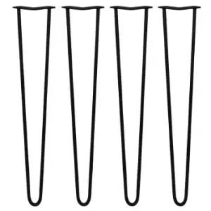 Image of SkiSki 4 X Hairpin Leg - 28 - Black - 2 Prong - 12M