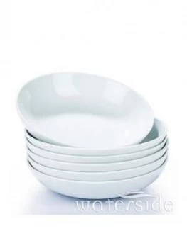 Image of Waterside Set Of 6 White Pasta Bowls