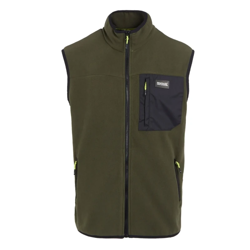 Image of Regatta Regatta Men 'Frankie' Fleece Bodywarmer in Green Size: 2X-large Green XXL Male 5063019776217