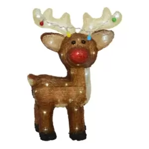 Image of Outdoor LED Acrylic Reindeer Christmas Decoration 48 Led's - 47cm High