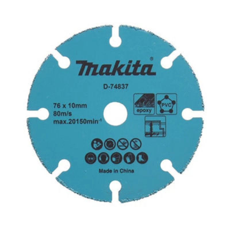 Image of Makita Tungsten Carbide Grit Blade for DMC300 Disc Cutter D-74837 Diameter: 76mm