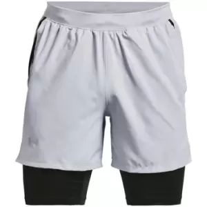 Image of Under Armour Launch SW 7" 2N1 Short Mens - Grey