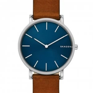 Image of Skagen Hagen Tan Leather Watch