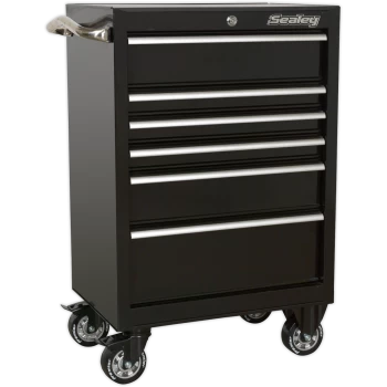 Image of Sealey Premier Heavy Duty 6 Drawer Roller Cabinet Black