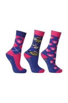 Image of Thelwell Collection Horse Racing Socks (Pack of 3)