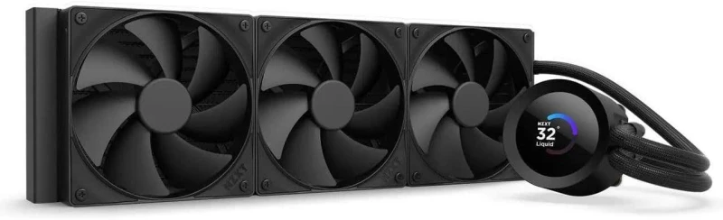 Image of NZXT 360mm Kraken Plus Intel/AMD CPU AIO Liquid Cooler with 1.54" LCD Screen - Black - RL-KN360-B2