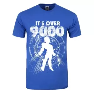 Image of Grindstore Mens Its Over 9000 T-Shirt (S) (Blue)