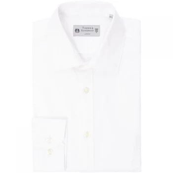Image of Turner and Sanderson Barton Slim Fit Shadow Check Shirt - White