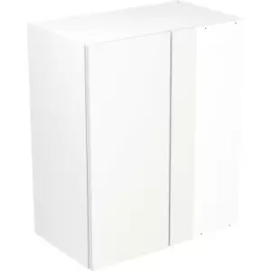 Image of Kitchen Kit Flatpack Slab Kitchen Cabinet Wall Blind Corner Unit Ultra Matt 600mm in White MFC
