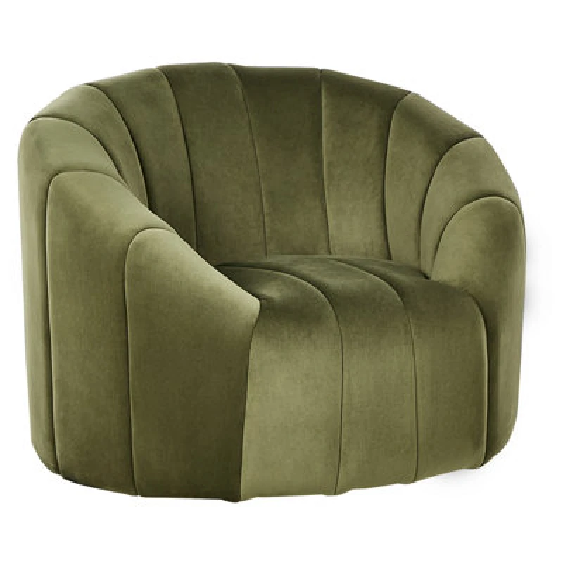 Image of Beliani Velvet Armchair Dark Green Malung