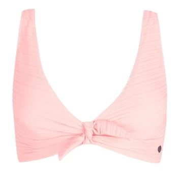 Image of Jack Wills Cartmore Tie Front Bikini Top - Coral