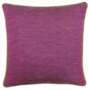 Image of Riva Paoletti Marylebone Cushion Cover (50x50cm) (Sulphur/Fuchsia)