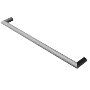 Image of Round Brushed Single Bar Heated Towel Rail 19W - Tulsi