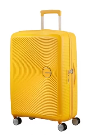 Image of American Tourister Soundbox Spinner Golden Yellow Suitcase