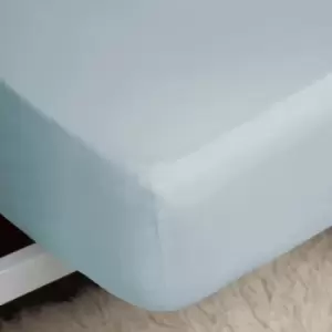 Image of 400 Thread Count 100% Egyptian Cotton 15" Extra Deep Fitted Sheet, Duck Egg, King - Belledorm