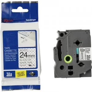 Image of Labelling tape (safety, sealing) Brother TZe, TZ TZe-SE5 Tape colour: White Font colour:Black 24mm 8 m