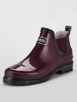 Image of Regatta Lady Harper Ankle Wellington Boots - Burgundy, Size 3, Women